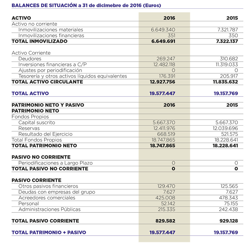 Balance de situacion 2016